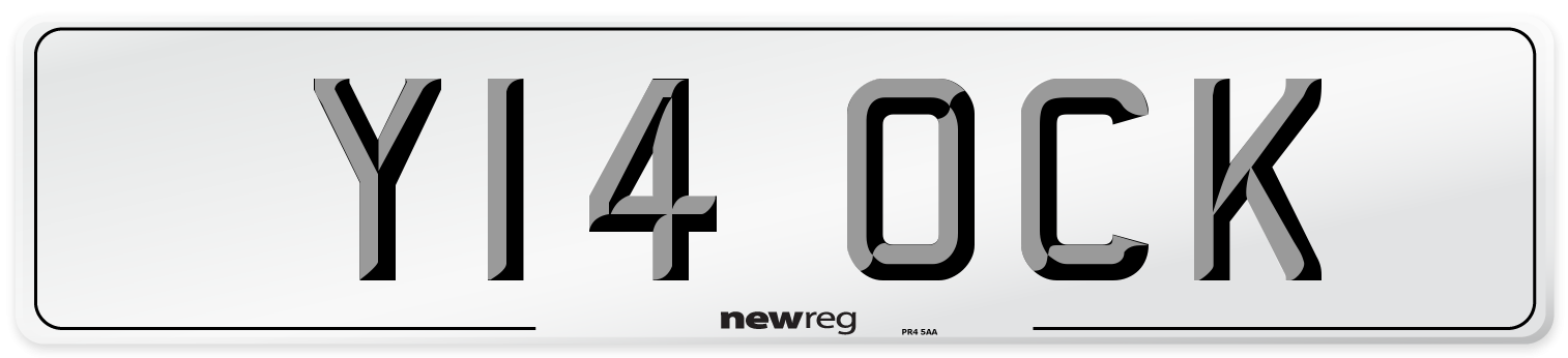 Y14 OCK Number Plate from New Reg
